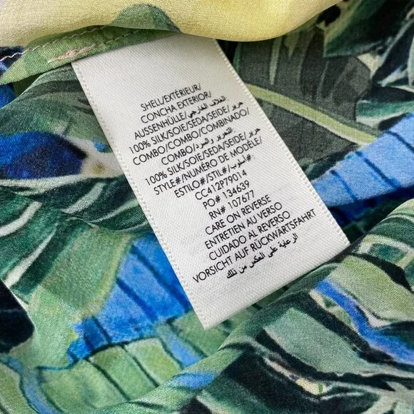 Alice + Olivia Willa Palm Beach Silk Blouse Medium NWT $350 - Picture 12 of 13